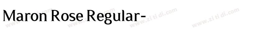 Maron Rose Regular字体转换